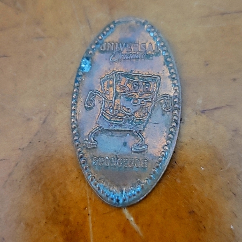 BOBSQUAREPANTS UNIVERSAL ORLANDO SMASHED PENNY SOUVENIR